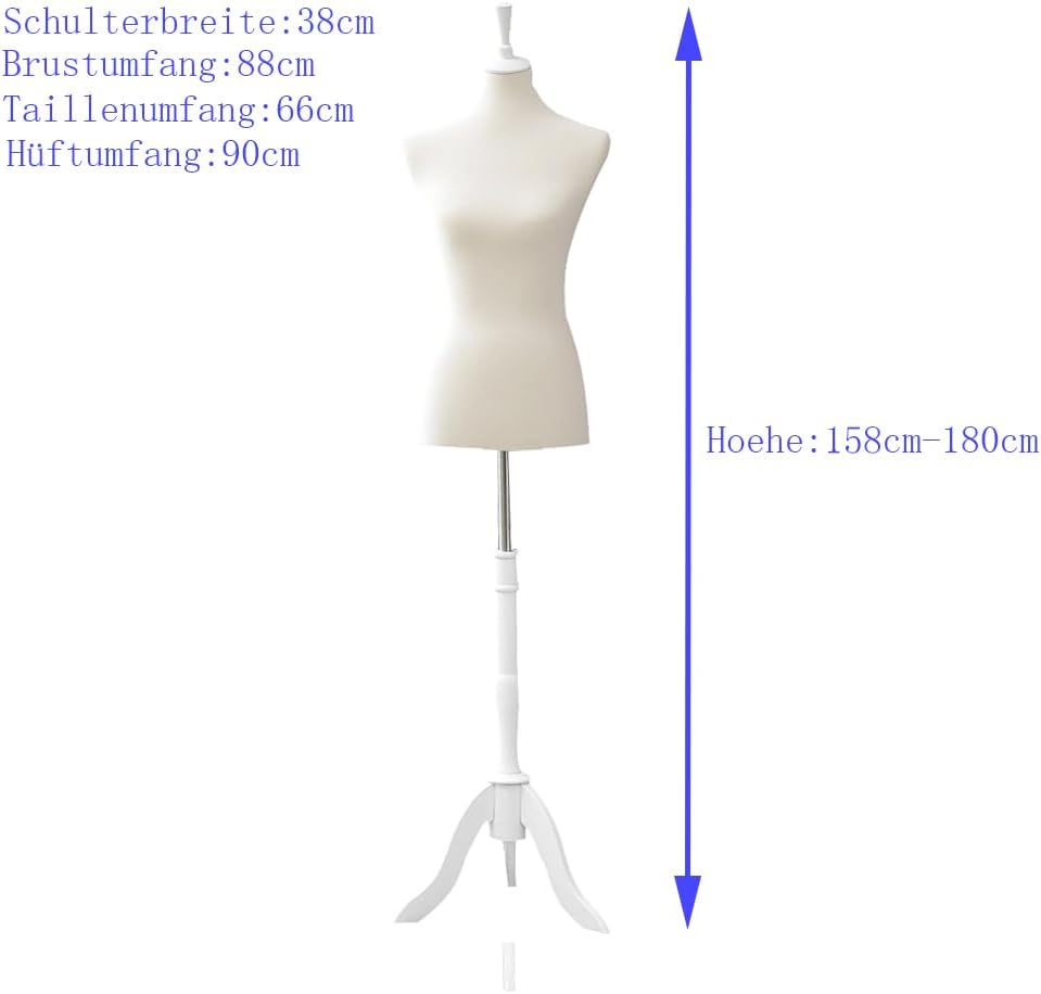 Loywe Schneiderpuppe Schaum Weiblich Damenbüste Schneiderbüste kleiderpuppe Nähen Gr.36/38 | 1018 (B