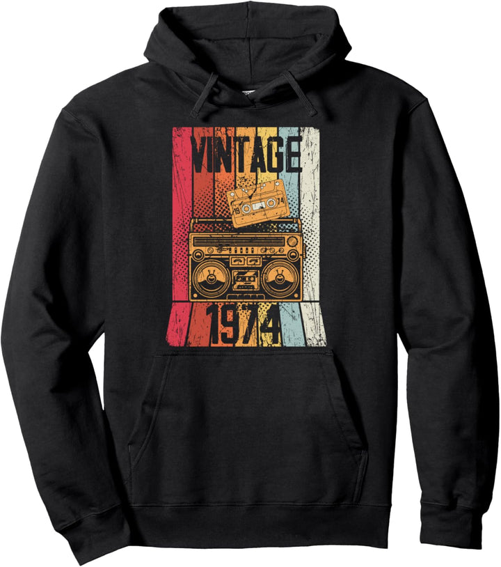 Vintage 1974 Retro Geburtstag Geschenk 1974 Vintage Pullover Hoodie
