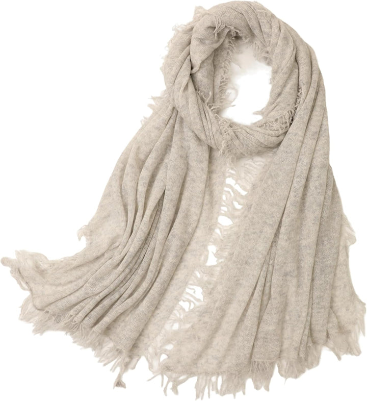 200/70 cm Wolken-Weich flauschig federleicht Damen 100% Kaschmir-Schal Cashmere Umschlagtuch Fransen