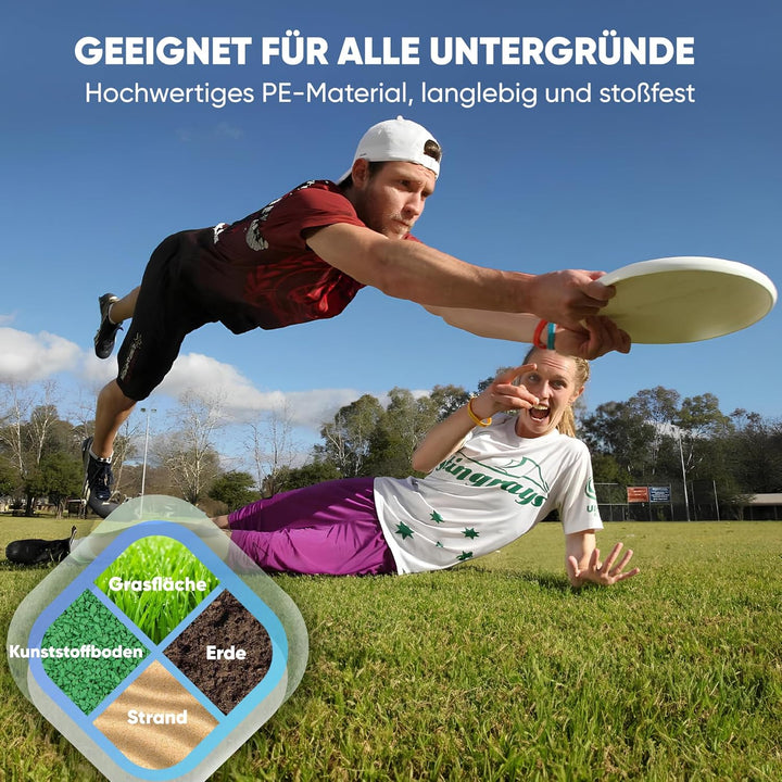 eurodisc 175g 4.1 Organic Ultimate Wettkampfscheibe - Sportfrisbee aus Bio-Kunststoff mit Wettkampfh