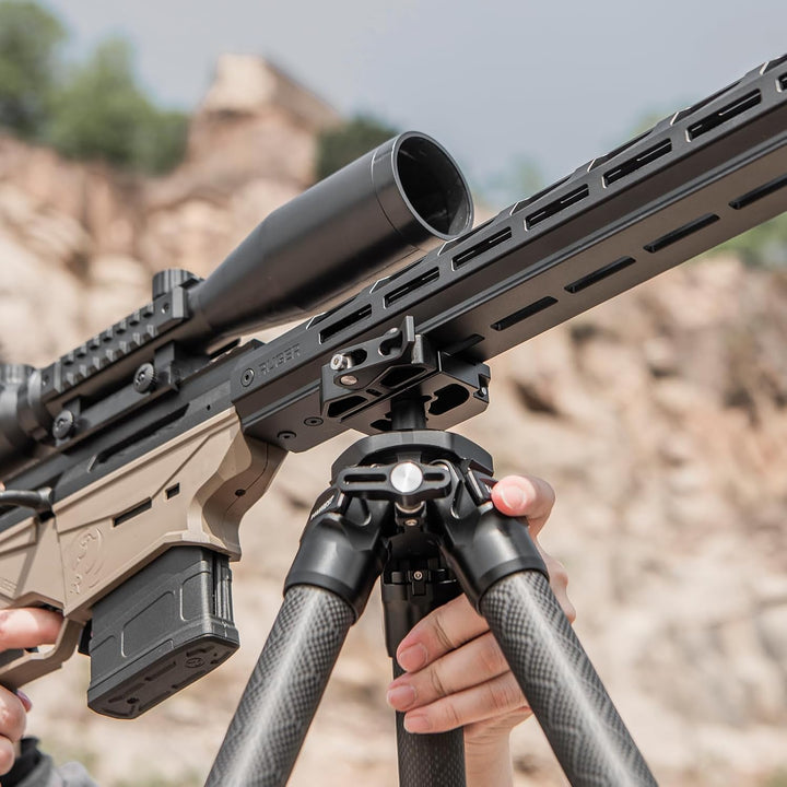 C283C Kompaktes Stativ aus Kohlefaser, 28 cm Rohrdurchmesser Jagdstativ, Picatinny- und Arca-Swiss-K