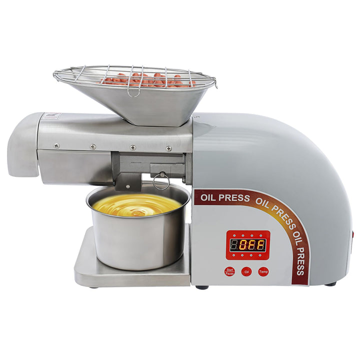 1800W ölpresse, 0-300°C Temperatur Einstellbar, 5kg/h Arbeitsgeschwindigkeit, Mit ölkanister Und Sie
