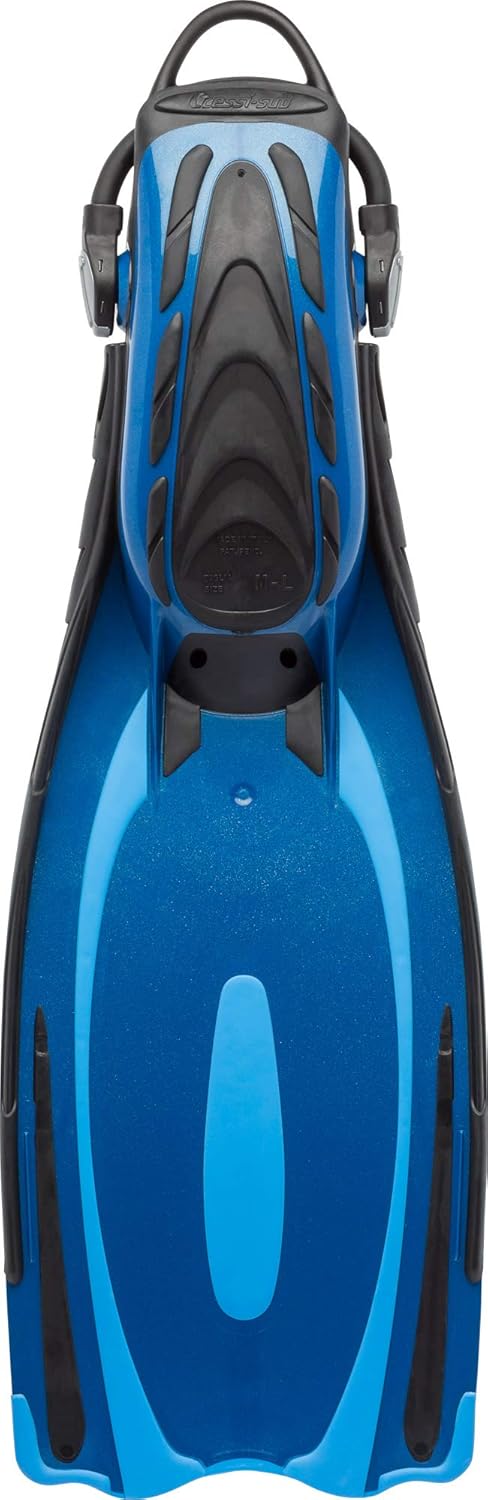 Cressi Reaction EBS Fins - Hochleistungstauchflossen mit EBS Strap XS/S (36/39) Blau/Hellblau, XS/S