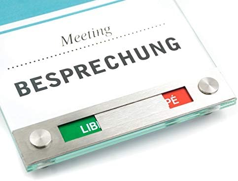 Türschild VITRUM 150/150 mit Rot/Grün-Anzeige (Libre/Occupé) Libre/ Occupé, Libre/ Occupé
