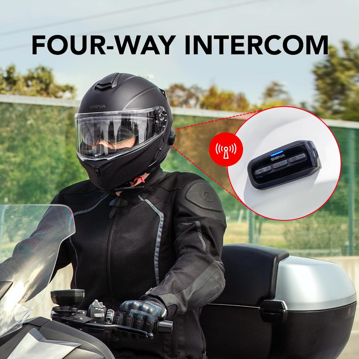 Sena Outrush R Bluetooth Klapphelm mit Intercomsystem (Weiss, L)