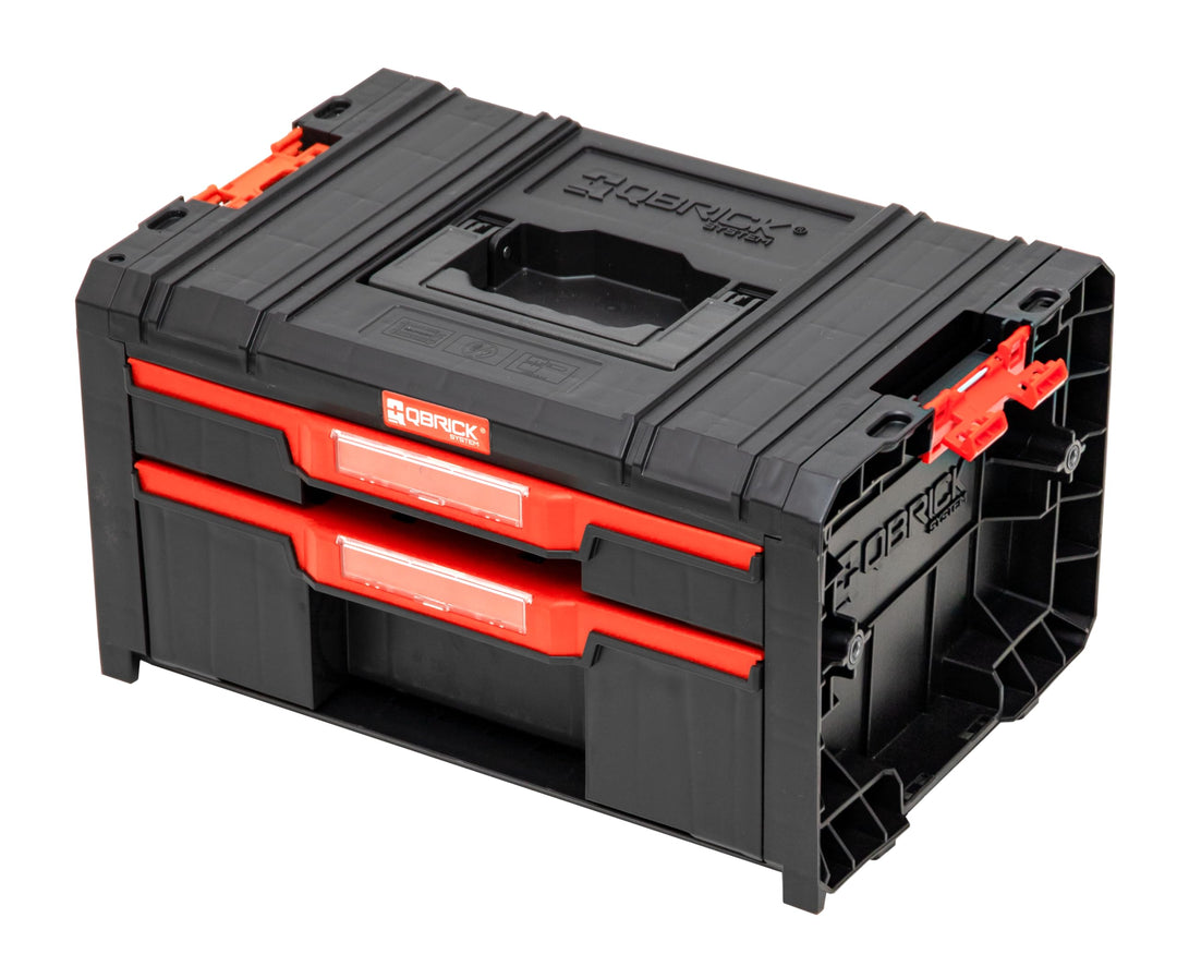 Qbrick System Werkzeugkoffer Werkzeugkasten Leer Werkzeugkiste PRO Drawer 2 Toolbox 2.0 Expert Schwa