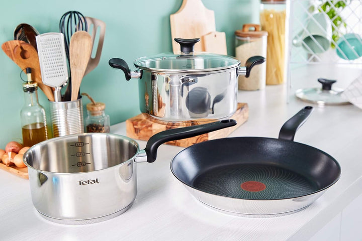 Tefal Primary Kochtopf, Edelstahl, 20 cm, 3 l + CV