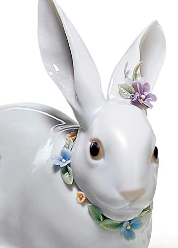 LLADRÓ Figur Aufmerksames Kaninchen. Hase. Porzellan.