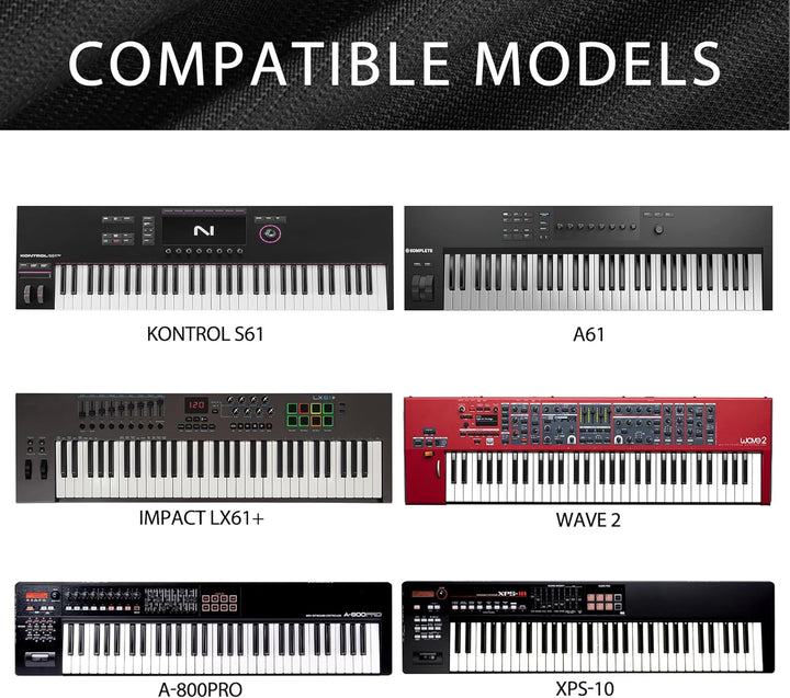 Staubschutz für Klaviertastatur mit 61 Tasten, kompatibel mit Native Instruments A61, KONTROL S61, B