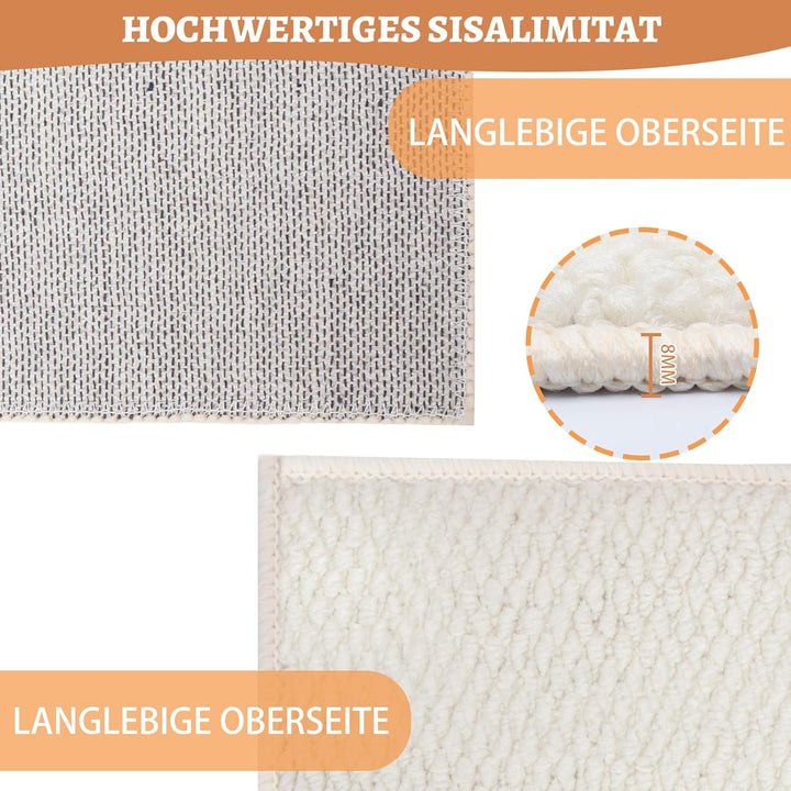 Schmutzfangmatte Innen 60 x 90 cm, Rutschfest Fussmatte Aussen und Innen, Waschbar Sauberlaufmatte T
