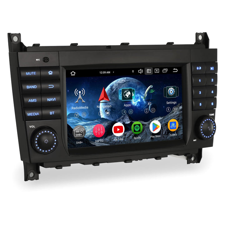 Erisin 7 Zoll Android 14 Autoradio Für Mercedes Benz C Klasse W203 CLC Klasse G-Klasse W463 GPS Navi