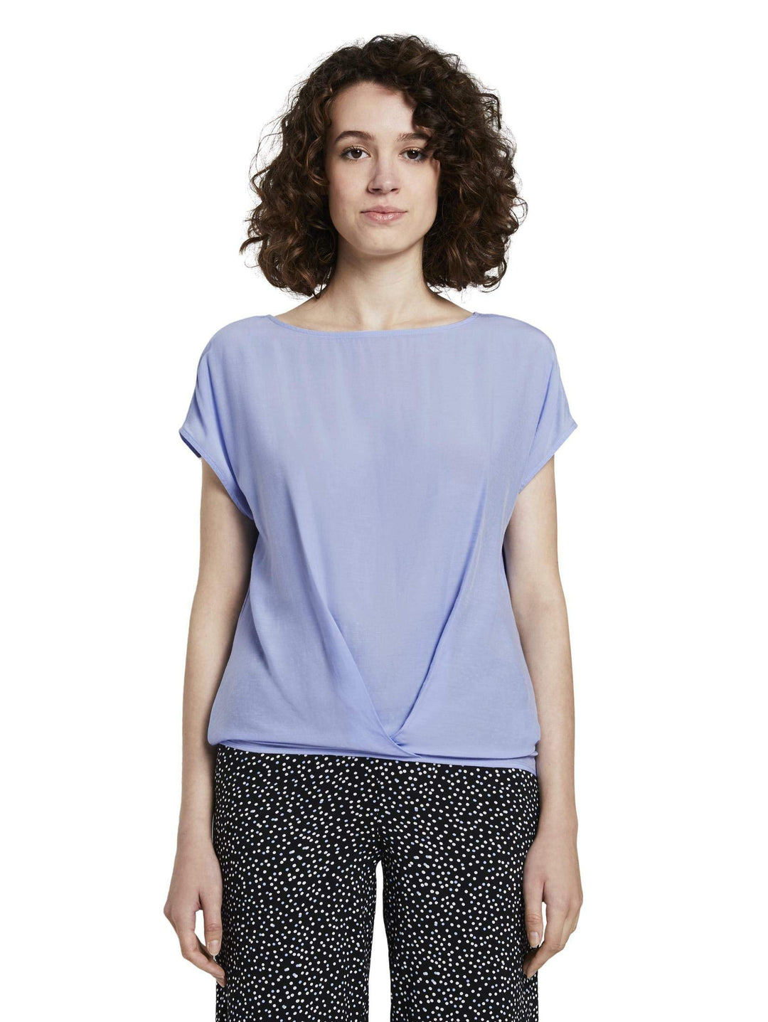 TOM TAILOR Damen Faltendetail Bluse, 12819-Parisienne Blue, 36