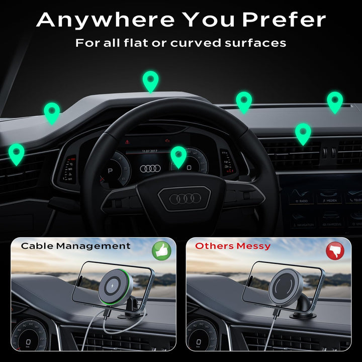 Mag-Safe Handyhalterung Auto mit Ladefunktion, Hinyx Autohalterung Ladegerät Magnet Zubehör, Handyha
