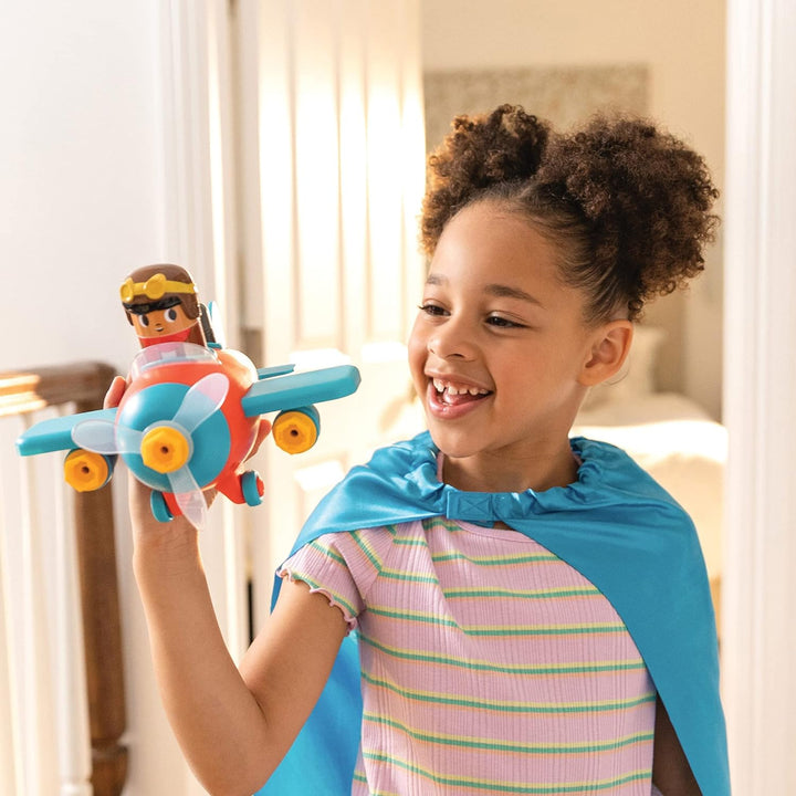 Learning Resources Design &amp; Drill Schrauberkumpel Flugzeug, Flieger-Spielset mit Flugzeug und Pilotf