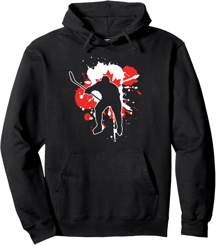 Canada Flag Hockeyspieler - kanadisches Eishockey Pullover Hoodie