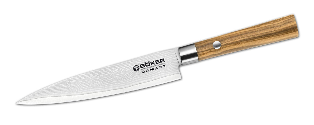 Böker Damast Olive Allzweckmesser, Damast Olive Allzweckmesser