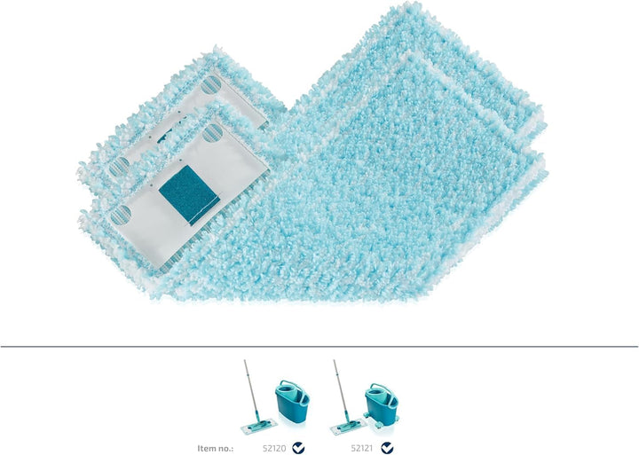 Leifheit Original 2er Set Wischbezug CLEAN Twist Ergo M super Soft 33 cm für Parkett, Holzböden und