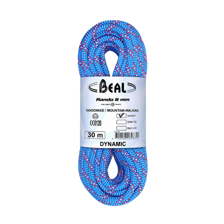 Beal Doppel- &amp; Zwillings- &amp; Halbseile Rando 8 Mm X 30 M Blue 20 m, Blue 20 m