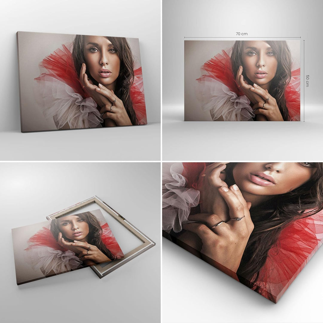 Bilder auf Leinwand Schönheit kleid mode modell Leinwandbild 70x50cm Wandbilder Dekoration Wohnzimme