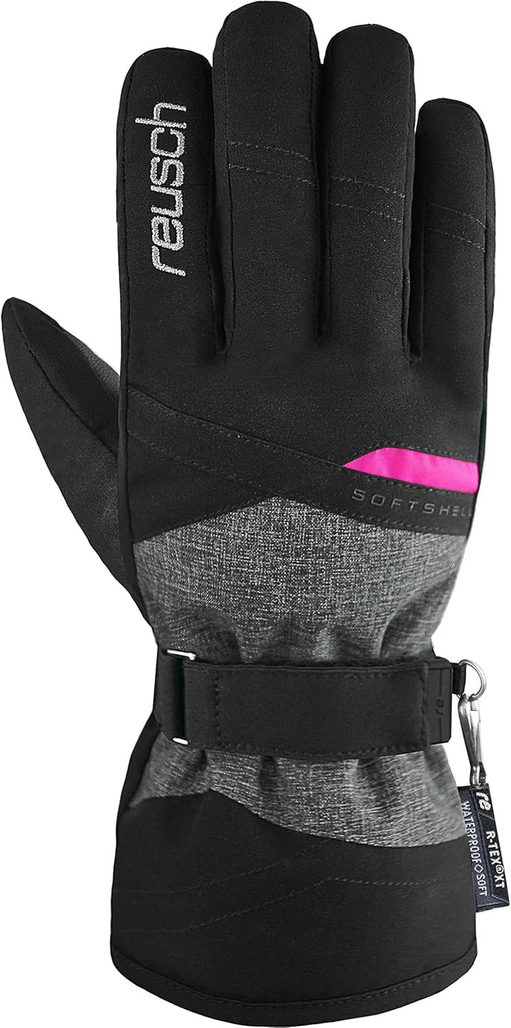 Reusch Damen Fingerhandschuhe Hellen R-TEX XT 7771 Blck/Blck Melang/Pink Glo 6, 7771 Blck/Blck Melan