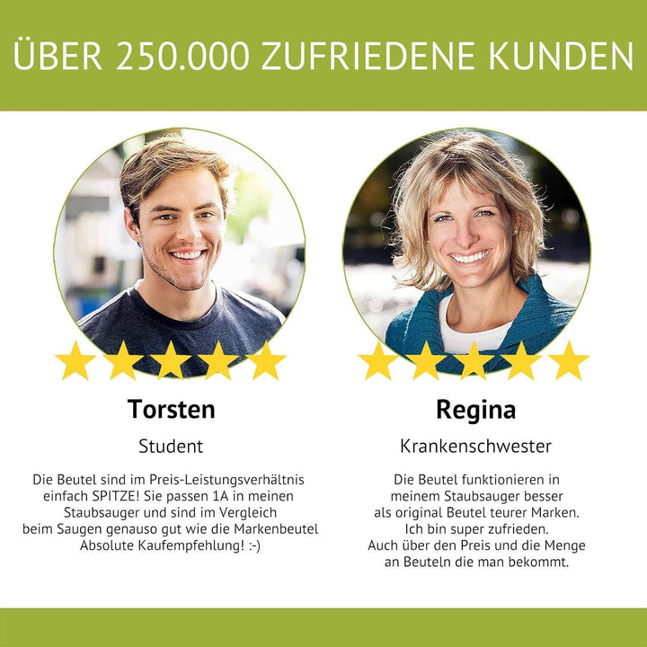 eVendix 20 Staubsaugerbeutel, Staubbeutel, Filtertüten kompatibel mit Vorwerk Tiger VT 260, VT 265,