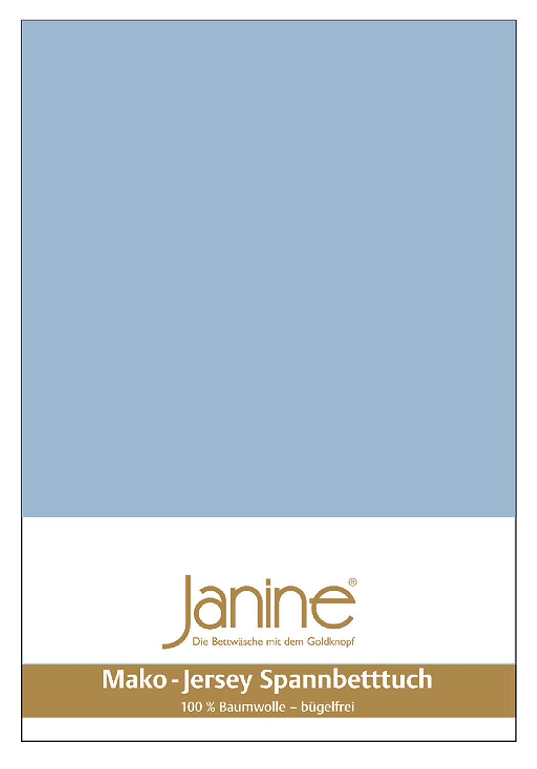 Janine Spannbetttuch 5007 Mako Jersey 180/200 bis 200/200 cm perlblau Fb. 32 180/200 cm - 200/200 cm