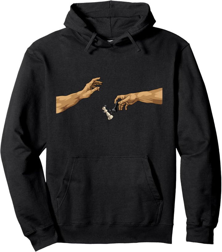 Schachspieler - Die Erschaffung Adams - Schachfiguren Schach Pullover Hoodie
