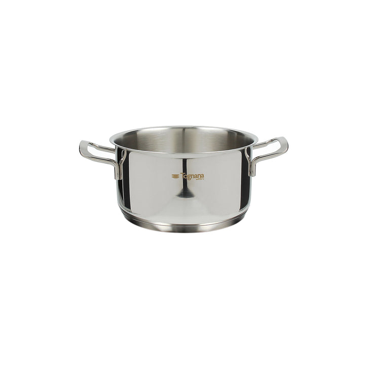Tognana Vanitosa Kasserolle 16 cm mit 2 Griffen, Edelstahl, Silber