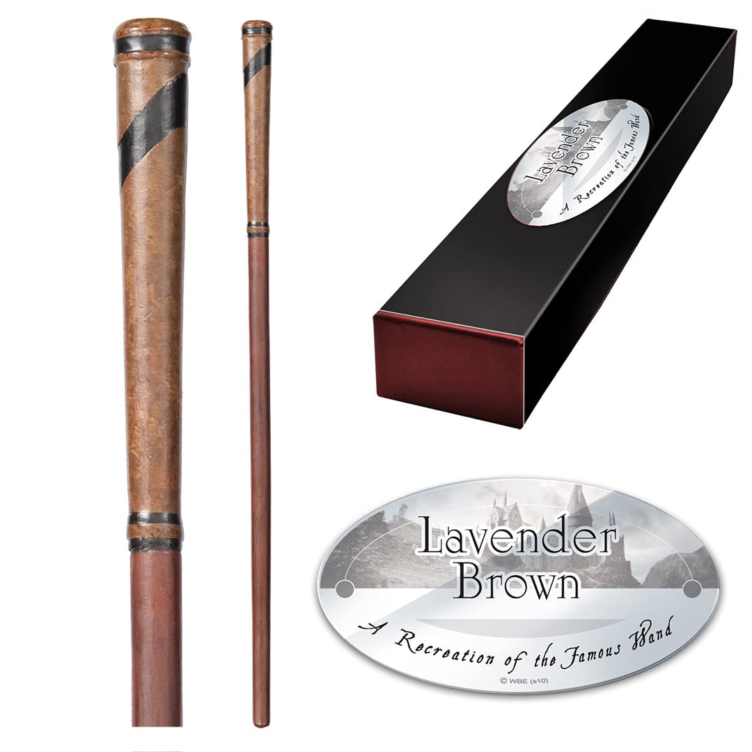 The Noble Collection - Lavender Brown Character Wand - 15in (38cm) Wizarding World Wand with Name Ta