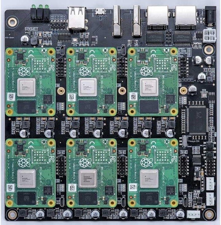 GeeekPi DeskPi Super6C Raspberry Pi CM4 Cluster Mini-ITX Board Raspberry Pi Compute Module 4 Mini IT