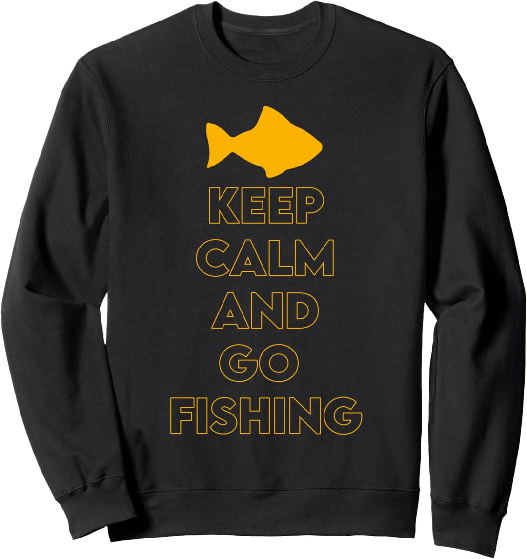 Vatertags-Fischen Flagge Keep Calm Geschenk Sweatshirt