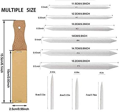 N NOROCME Blending Stumps and Tortillions Paper Art Blenders with Sandpaper Pencil Sharpener Pointer