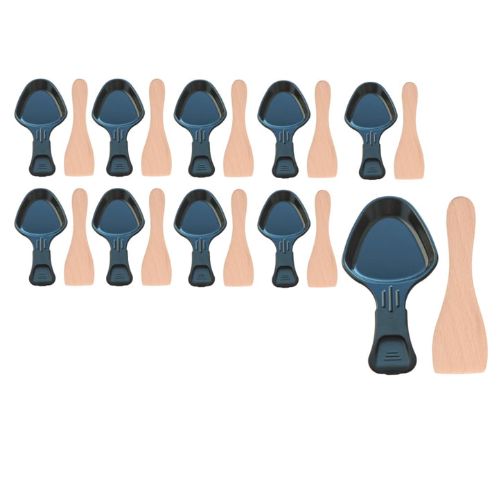 SOS Accessoire Raclette für Pfannen, multifunktional, Mini-Set, Holz, antihaftbeschichtet, tragbar,