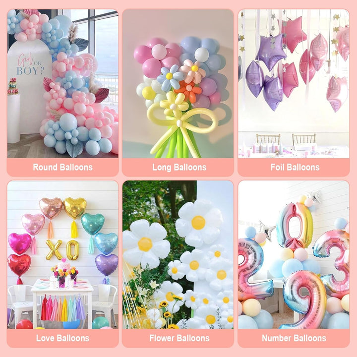 PlusFive Elektrische Ballonpumpe für Modellierballons, Tragbare Ballonpumpe Elektrisch Ball pumpe mi