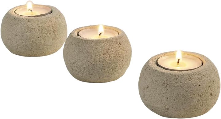 Set mit 3 Teelichthaltern PALLINA, Home Decor aus Matratze, typische Handwerkskunst. Handmade Produc