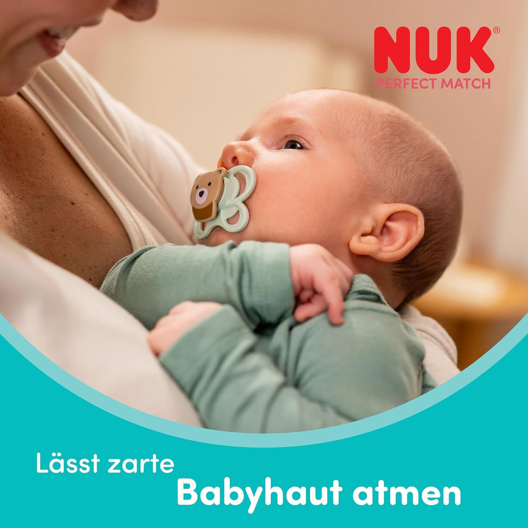 NUK Perfect Match Babyflaschen &amp; Schnuller-Set | 0–6 Monate | 3 x Anti-Kolik-Flaschen (150 ml, 260 m