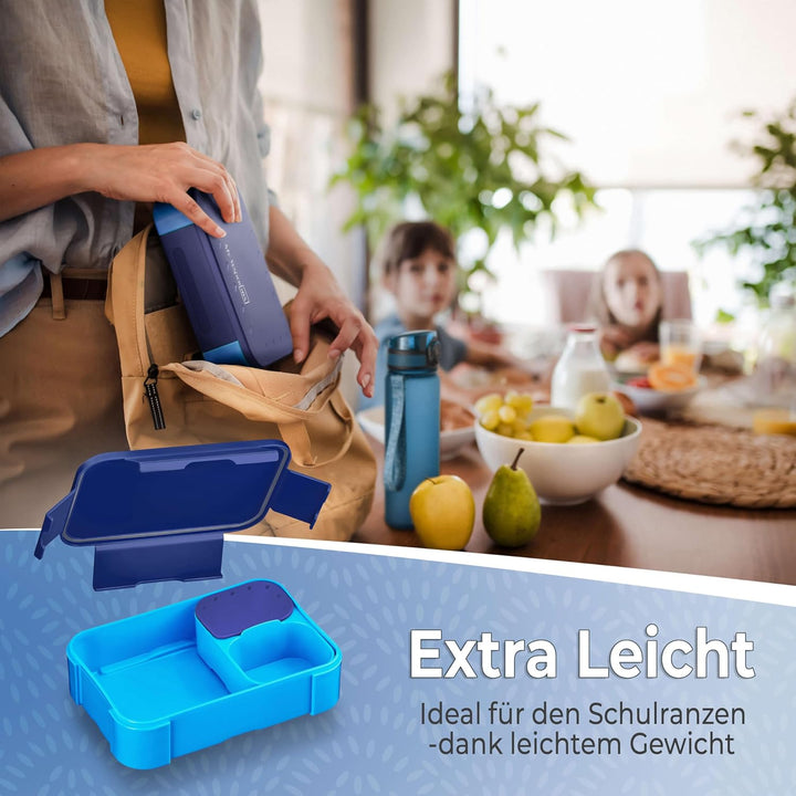 My Vesperbox® Brotdose für Kinder mit Fächern [MINI LITE] - Lunchbox mit Trennfächern - Bento Box -