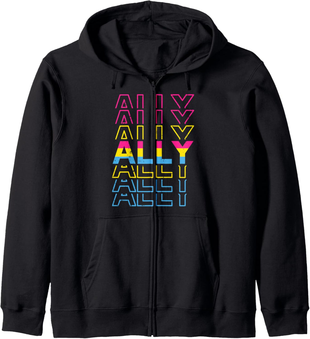 Ally Pansexual Color Retro Pan Pride Flag LGBTQ Men Women Kapuzenjacke