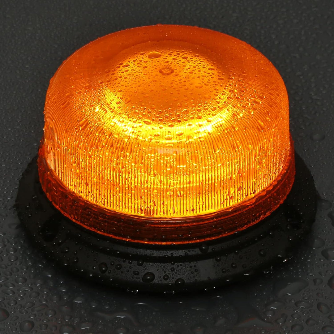 D-TECH Orange LED Rundumleuchte Warnleuchte Mit Magnet,12/24V LED Amber Warnleuchte Mit 3.6m Kable,A