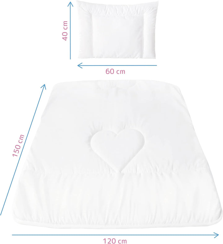 Anti-Allergie Bettwäsche-Set aus Bettbezug und Kissen, 150 x 120 cm, für Kleinkinder