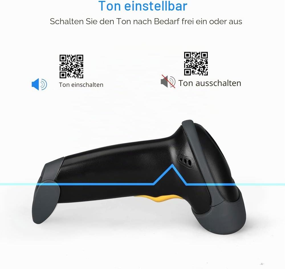 Eyoyo 2D Barcodeleser, Handheld Wired QR Barcode Scanner QR PDF417 Data Matrix Barcode Reader with U