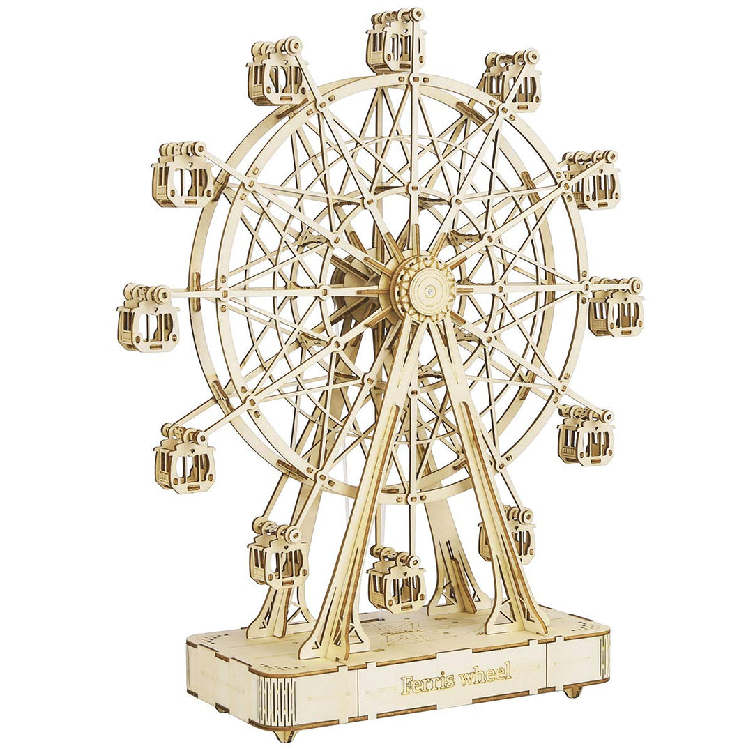 Rolife 3D Puzzle Riesenrad Spieldose Modellbausatz Holzbausatz Erwachsene mit Musik für Kinder und E