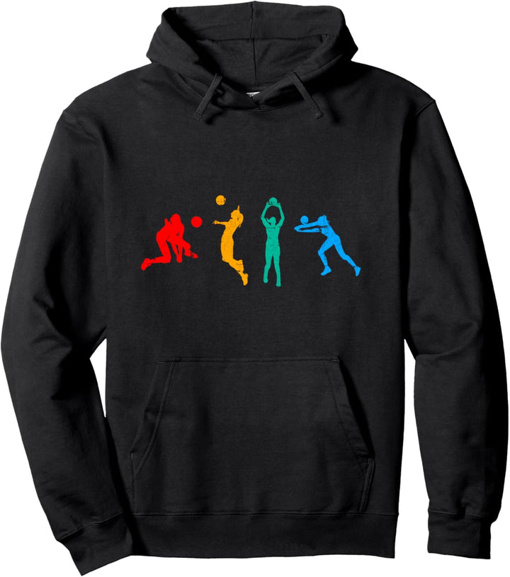 Vintage Damen Klassischer Volleyball für Frauen Kinder Teenager Pullover Hoodie