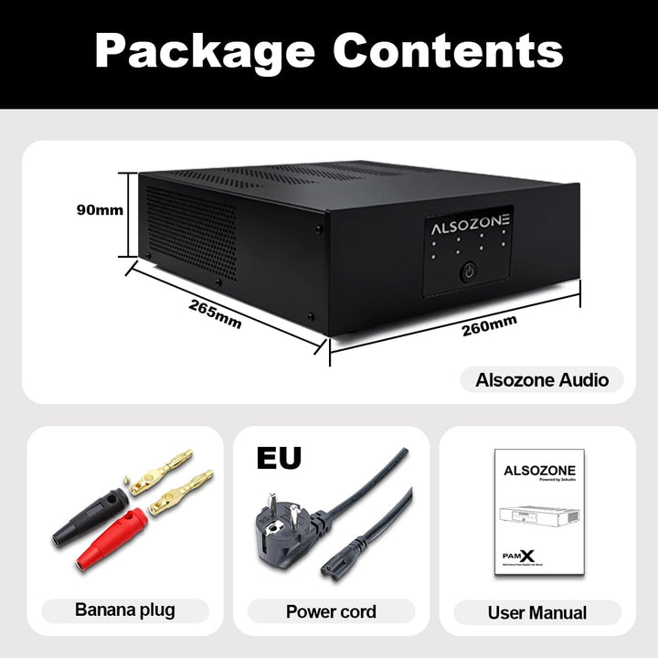 3eAudio PAM152 Multikanal-Endstufe – 2-Kanal Verstärker mit 150W pro Kanal, GaN-Netzteil, PFFB-Techn