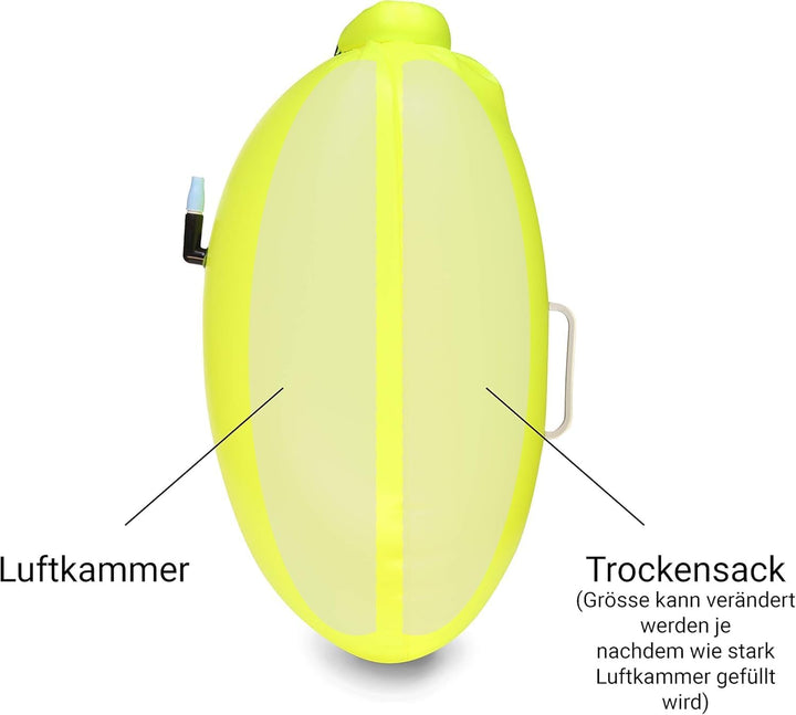 Schwimmboje &amp; Trockensack - 28l. Sicherheit beim Schwimmen, Open Water und Triathlon. Swimming Buoy,