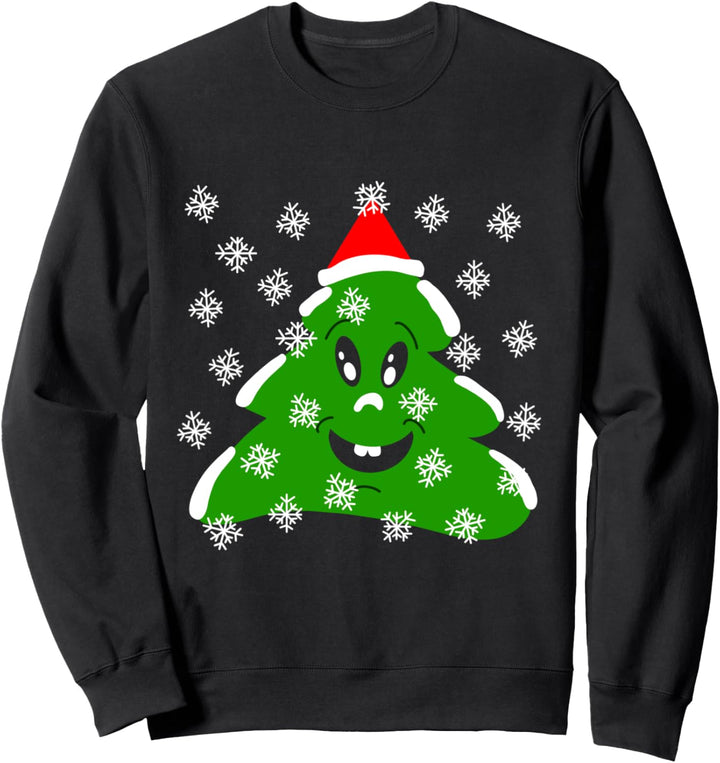 Lächelnder Weihnachtsbaum Sweatshirt