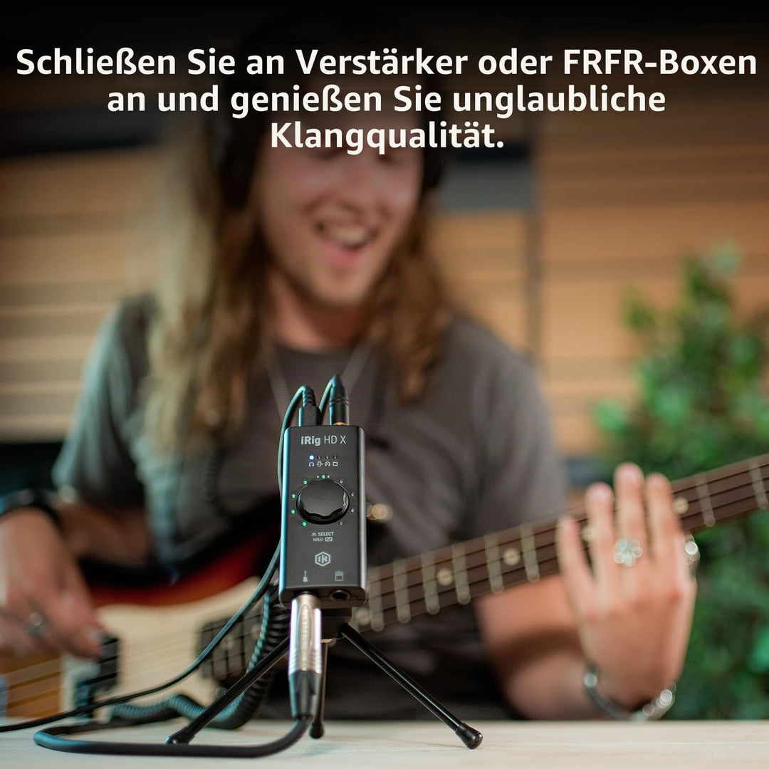 IK Multimedia iRig HD X Gitarren-Interface (Multi-Color LED Signalanzeige, integriertes Stimmgerät,