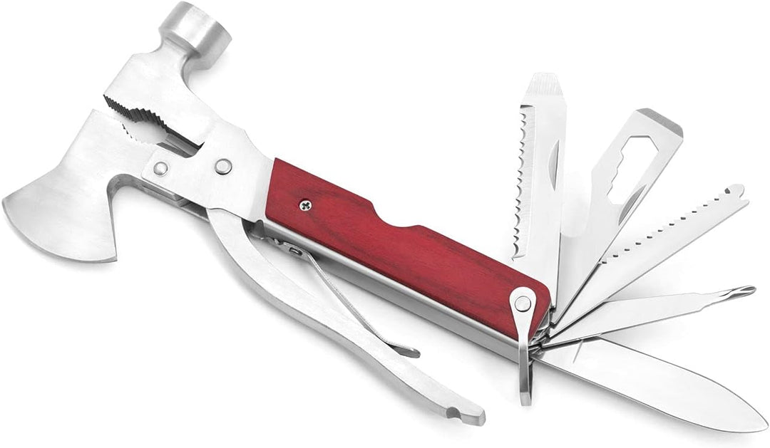 Maverton Multifunktionswerkzeug mit Gravur - kompaktes Multitool - personalisiert - aus Edelstahl +