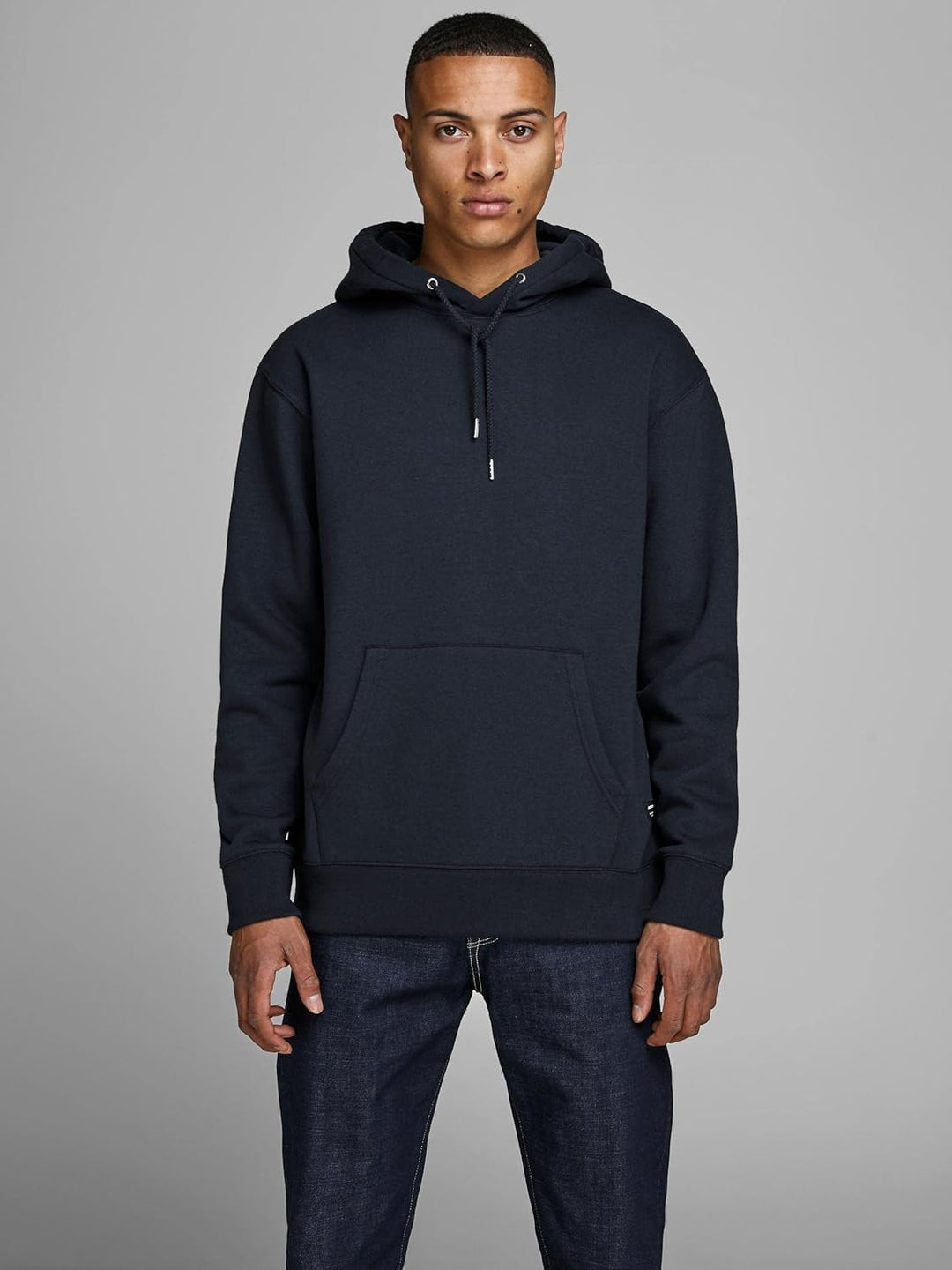 JACK &amp; JONES Herren Basic Hoodie Soft Sweat Hood Jumper Kapuzen Pullover S Blau (Navy Blazer/Reg), S