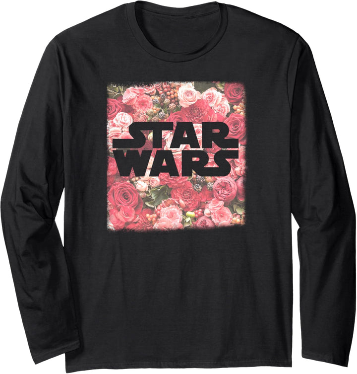 Star Wars Floral Block Logo Langarmshirt